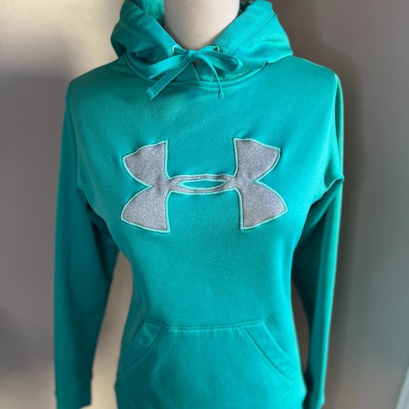 Under Armour Sweaters - Under Armour Hoodie Pullover Sweater with Front Pockets Sea Green in Size Small
